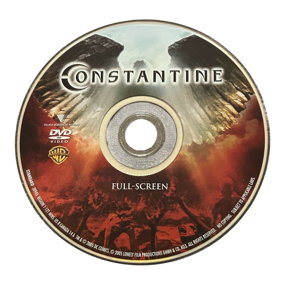 Constantine DVD Disc Only Keanu Reeves DC Comics Supernatural Horror Tested - Picture 2 of 3